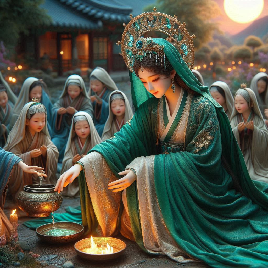 Dalnim feeding the children