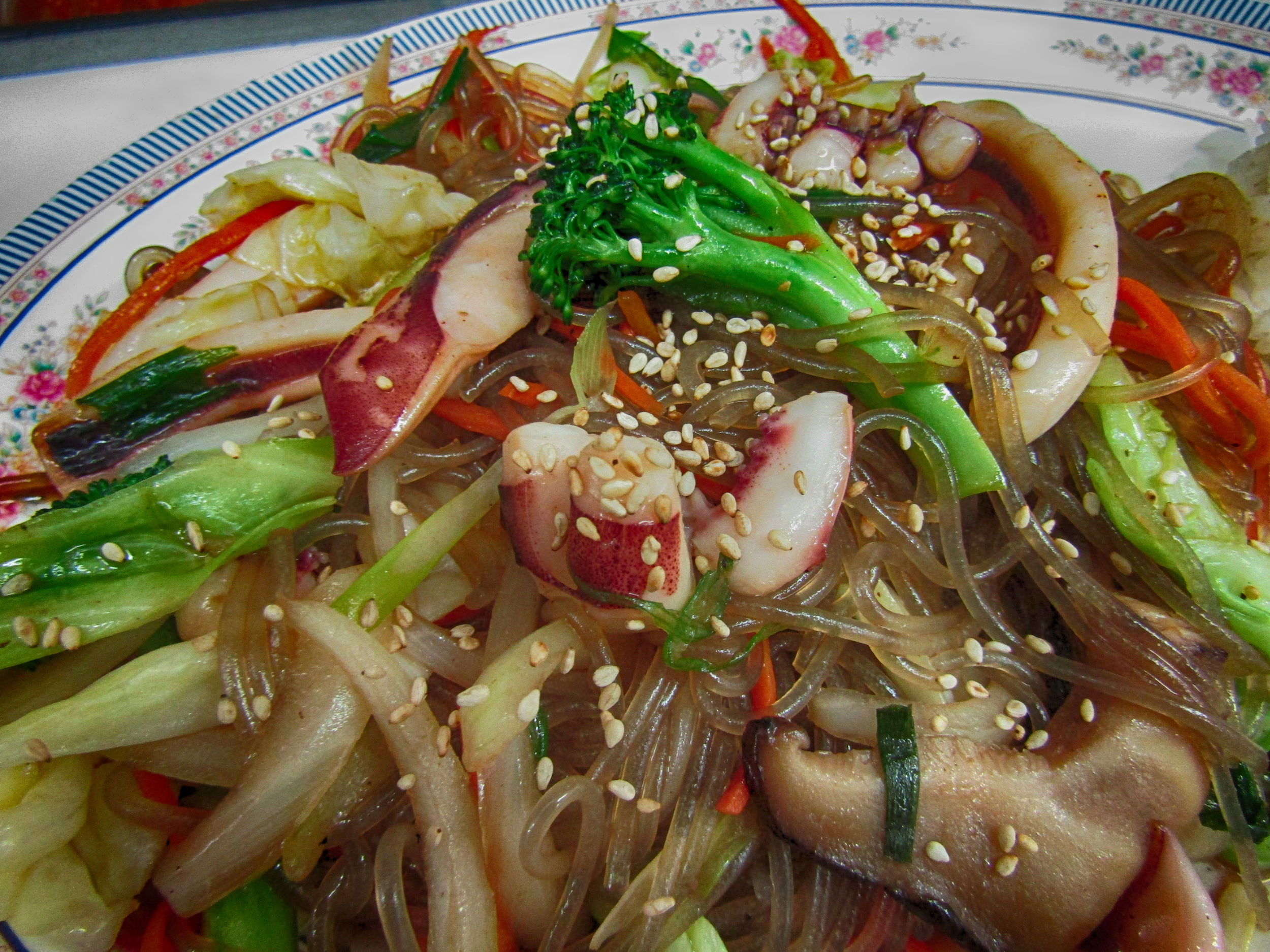 japchae with squid